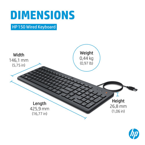 HP 150 Wired Keyboard HP 150 Wired Keyboard
